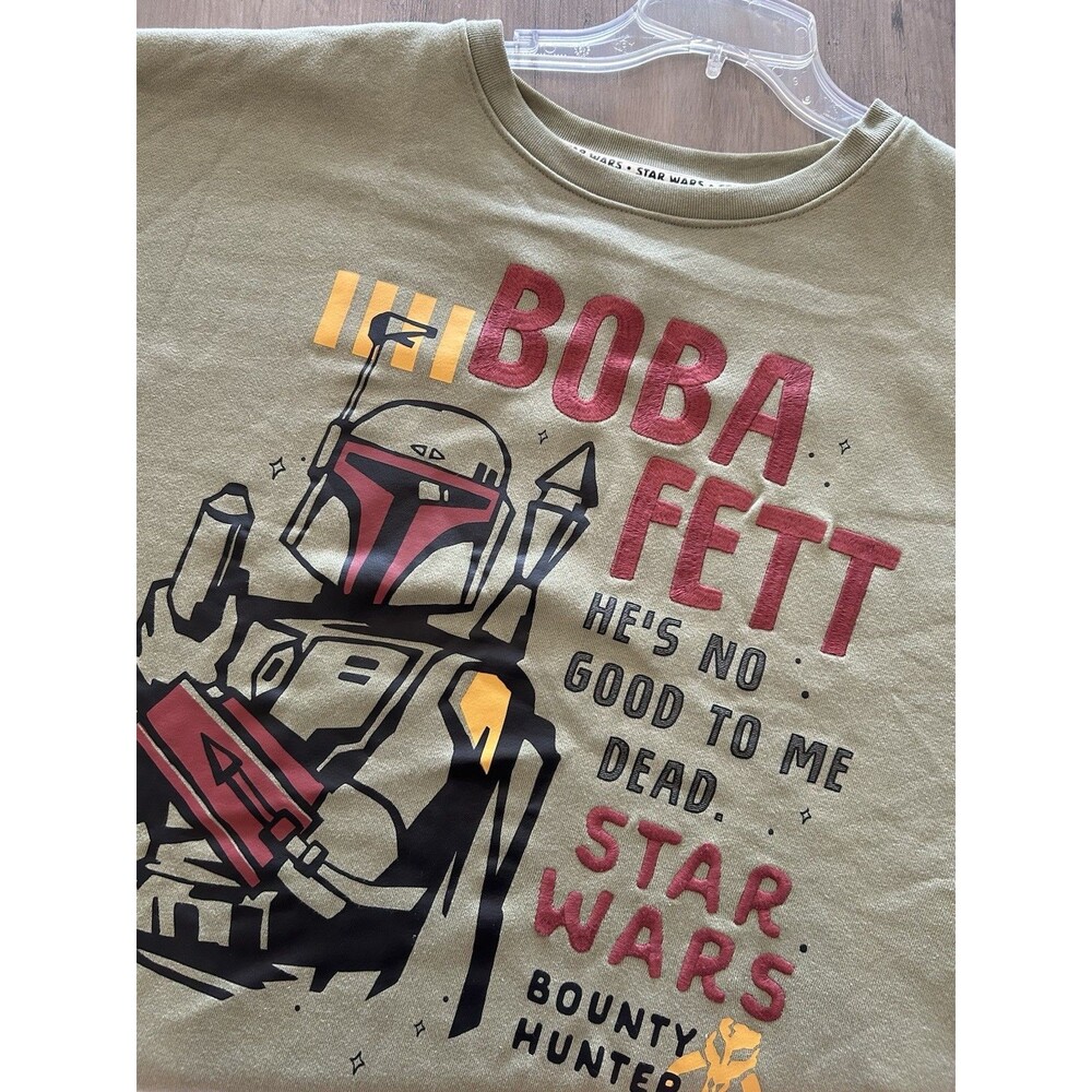 🔥Disney Parks - Star Wars - BOBA FETT - Embroidered Graphic Sweatshirt - XXL